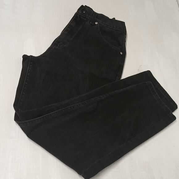 Vintage Riders women's high rise Denim Jeans size 10 Black charcoal mom jeans - Picture 1 of 13